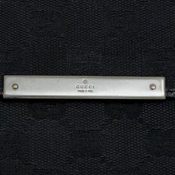 Gucci Double Sided Canvas GG Logo Leather Trim Bifold Wallet Black - Picture 3 of 15